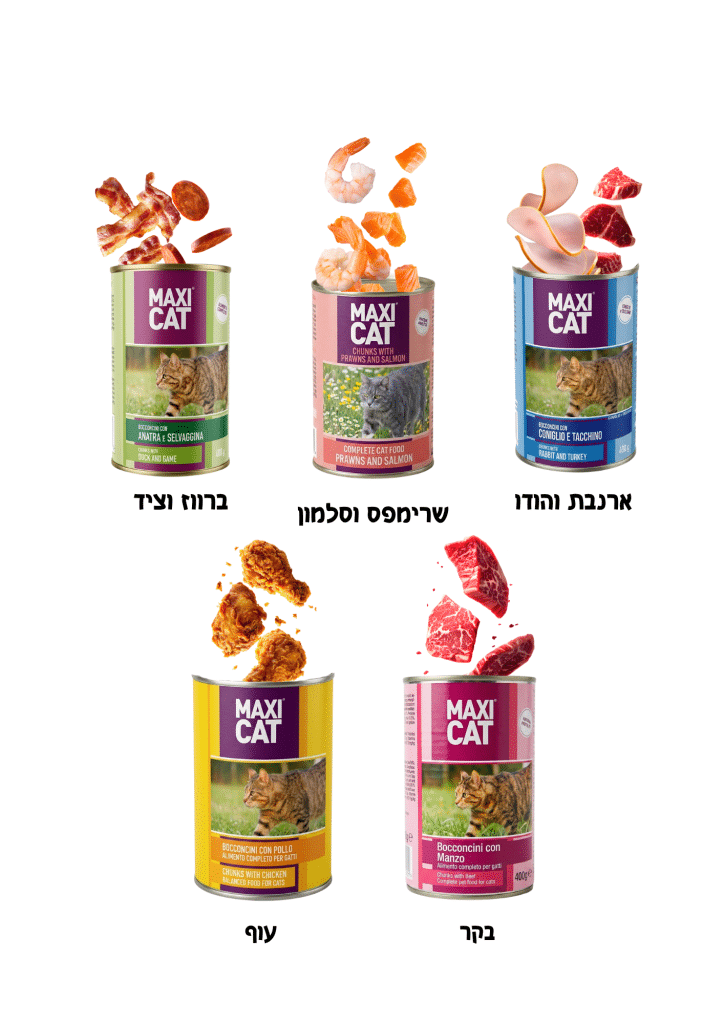 MAXI CAT CHUNKS 400g מזון רטוב לחתולים