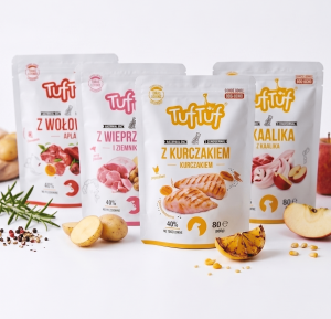 TufTuf מזון רטוב לכלבים 65% בשר | 4 טעמים (150 גרם)