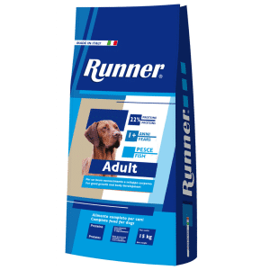 מזון יבש לכלבים בוגרים עם דגים ואורז – Runner Adult Fish & Rice 15kg