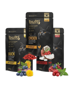 שקיות מזון רטוב סופר-פוד לחתולים Bult Superfoods pouch